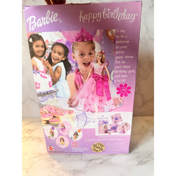 Barbie Happy Birthday Doll Pink Dress Sparkle Tiara Gift Mattel 56793 - Picture 6 of 9